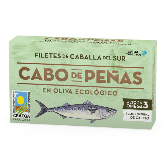 CABO DE PEÑAS Filete Caballa en Aceite de Oliva ecológico 53g