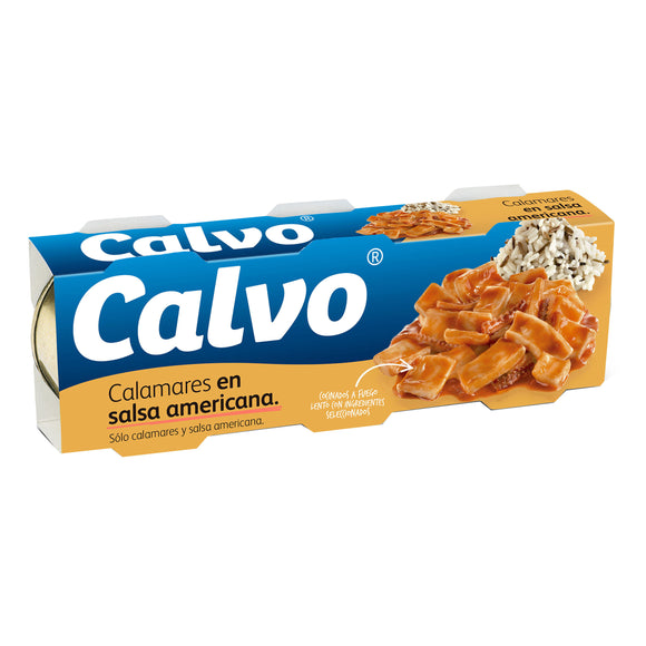 CALVO Calamares en salsa americana en trozos 3x48g