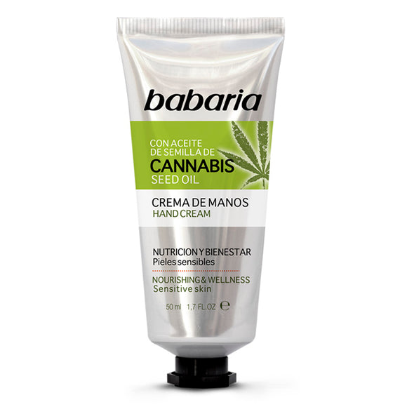 BABARIA Crema de manos con aceite de semilla de cannabis 50ml