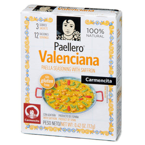 CARMENCITA Sazonador para paella valenciana con azafrán 12g