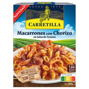 CARRETILLA Macarrones con chorizo en salsa de tomate 300g