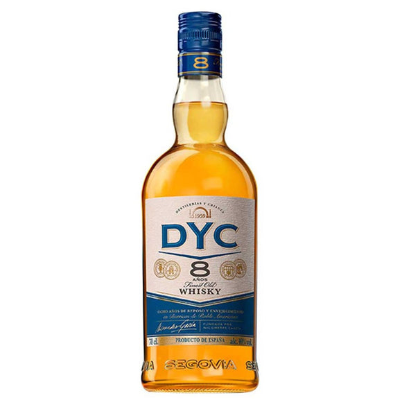 DYC Whisky finest old 8 años, elaborado en España 70cl