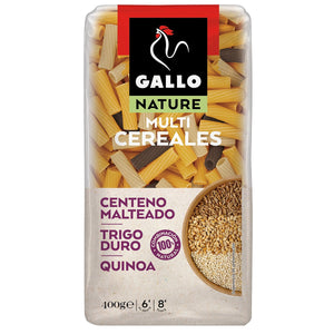 GALLO NATURE Pasta macarrones multicereales (quinoa y centeno malteado) 400g