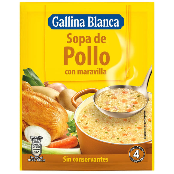 GALLINA BLANCA Sopa de pollo con maravilla 85g