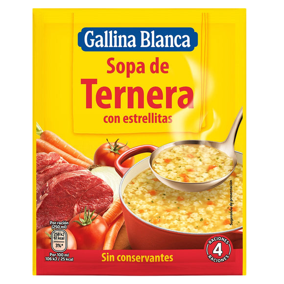 GALLINA BLANCA Sopa de ternera con estrellitas 74g