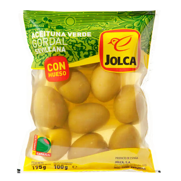 JOLCA Aceitunas verdes gordal sevillana selecta con hueso 100g