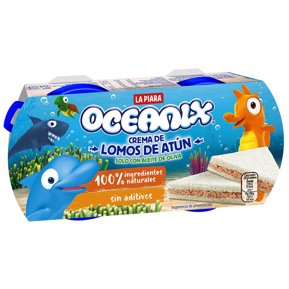 LA PIARA Oceanix crema de lomos de atún con aceite de oliva 2x75g