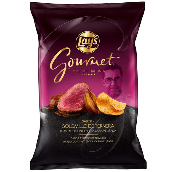 LAY'S GOURMET Patatas fritas sabor a solomillo de ternera 150g