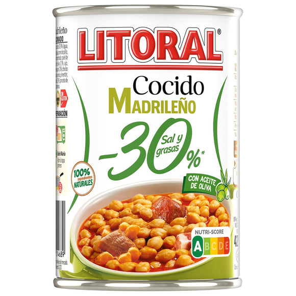 LITORAL Cocido Madrileño -30 % sal y grasas 425g