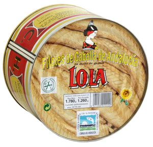 LOLA Filetes de Caballa de Andalucía en aceite de girasol 1260g