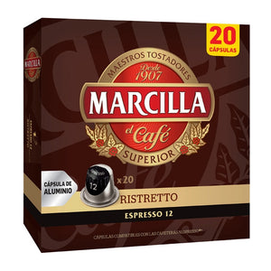 MARCILLA Café Ristretto en cápsula (Nespresso) 20uds 104g
