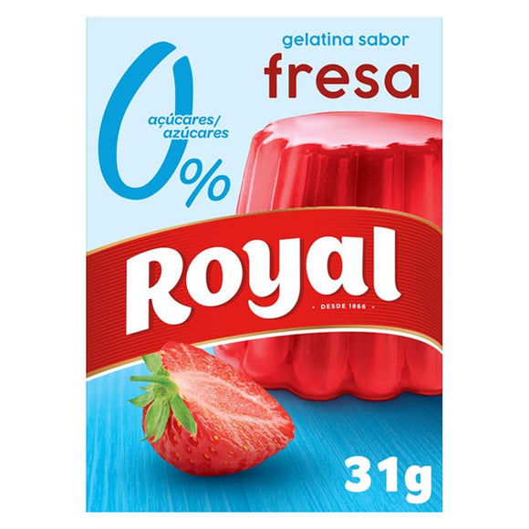 ROYAL Gelatina en polvo sabor fresa 0 % 31g