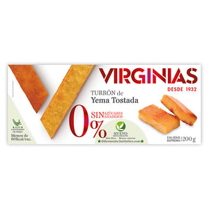 VIRGINIAS Turrón de yema tostada sin azúcares añadidos 200g